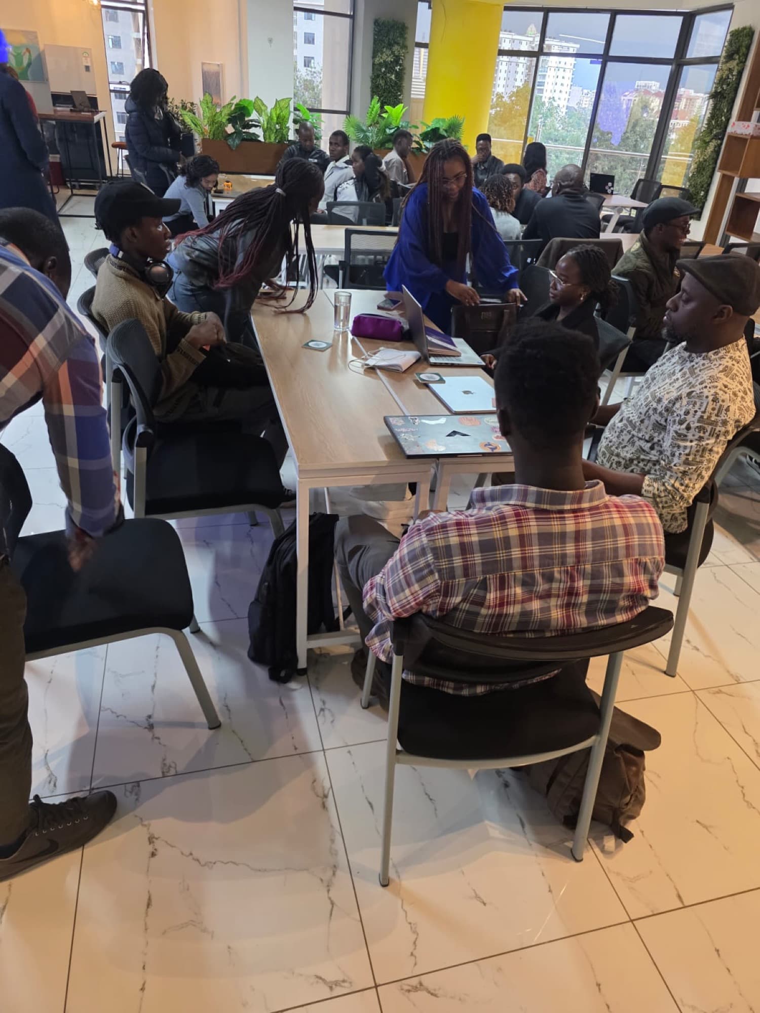 A Claude Community Kenya meetup session in Nairobi
